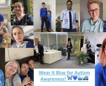 Solo Support Services wear it Blue for Autism Awareness!